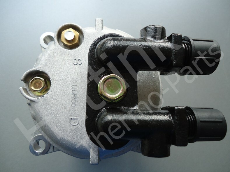 Compressor Que QP16XD 12V OR.Vert.Ø123mm Poly-V8 | Hattink Thermo Parts